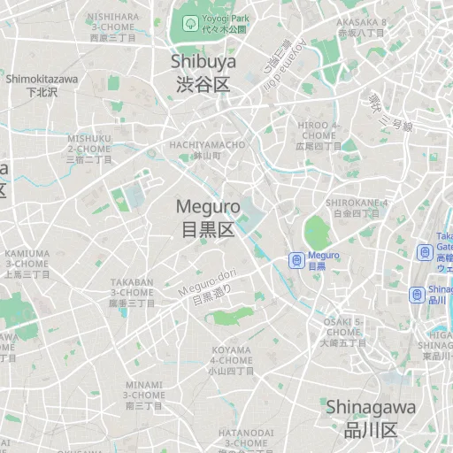 The same tile rendered by maplibre-gl-js