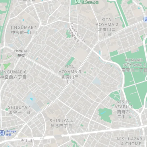 The same tile rendered by maplibre-gl-js