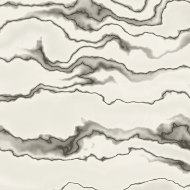 Cream marble with thin dark veins where the folded bands cross the middle grey