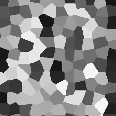 Cell noise: flat polygonal cells, one grey per cell