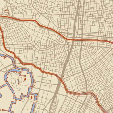 A tile rendered with boundary